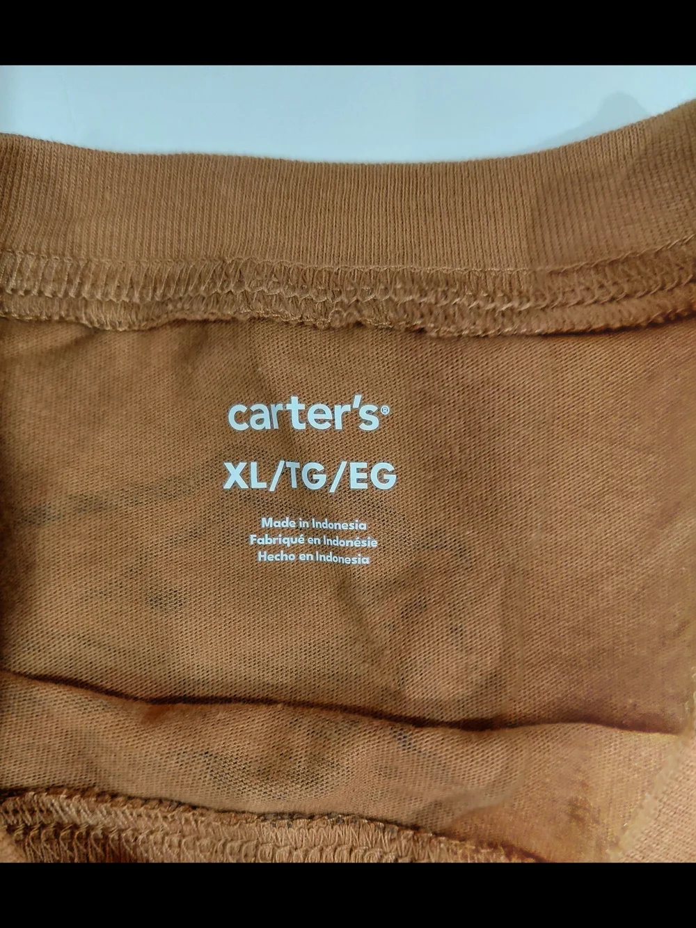 NWT Carter's Rust Brown Tee with Black Graphic Size 14